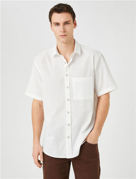 پیراهن آستین کوتاه مردانه کد 3SAM60012HW