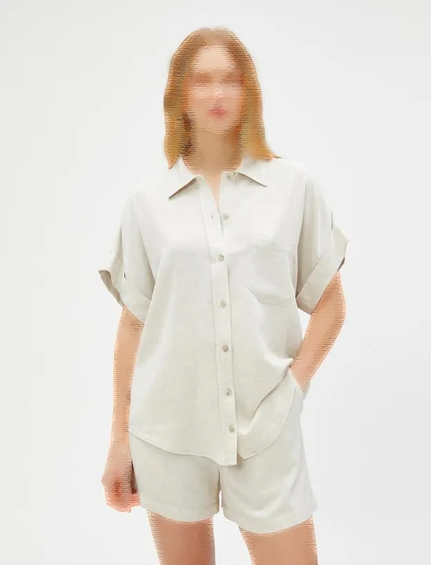 پیراهن آستین کوتاه زنانه کد  3SAK60023PW